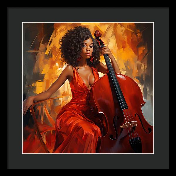 Cello's Embrace - Framed Print