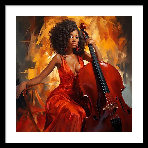 Cello's Embrace - Framed Print