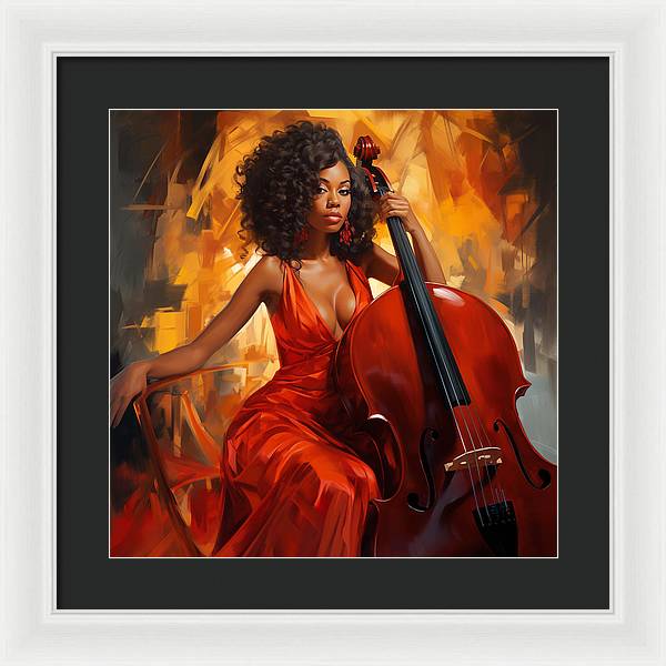 Cello's Embrace - Framed Print