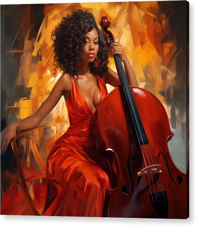 Cello's Embrace - Acrylic Print