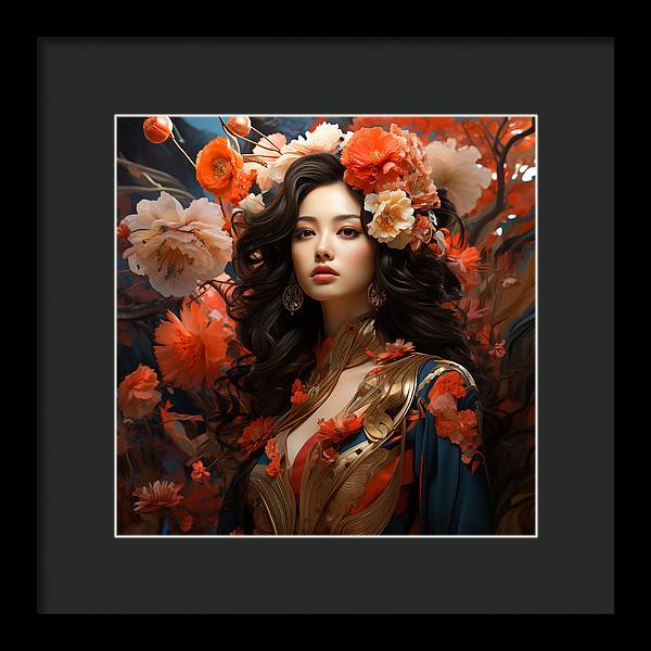 Floral Elegance - Framed Print