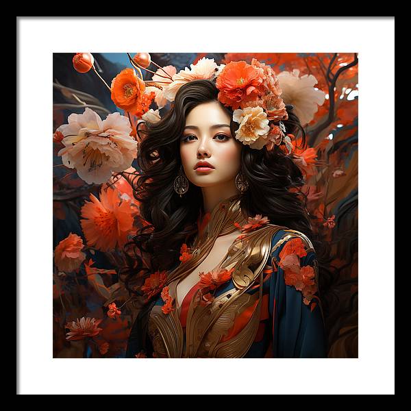 Floral Elegance - Framed Print