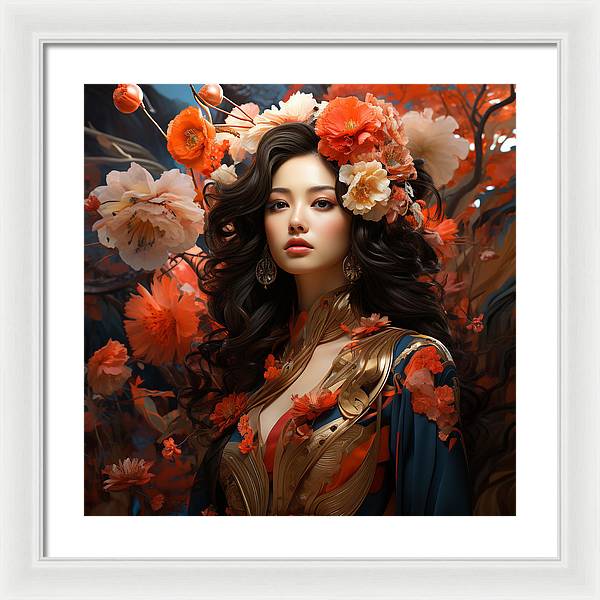 Floral Elegance - Framed Print