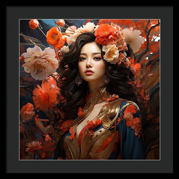 Floral Elegance - Framed Print