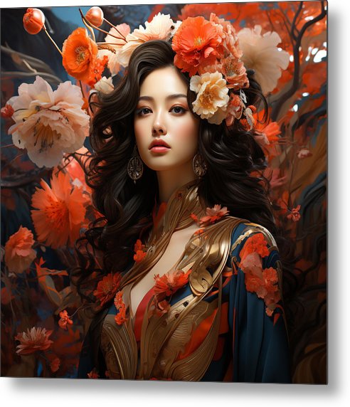 Floral Elegance - Metal Print