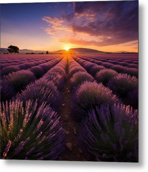 Lavender Fields - Metal Print